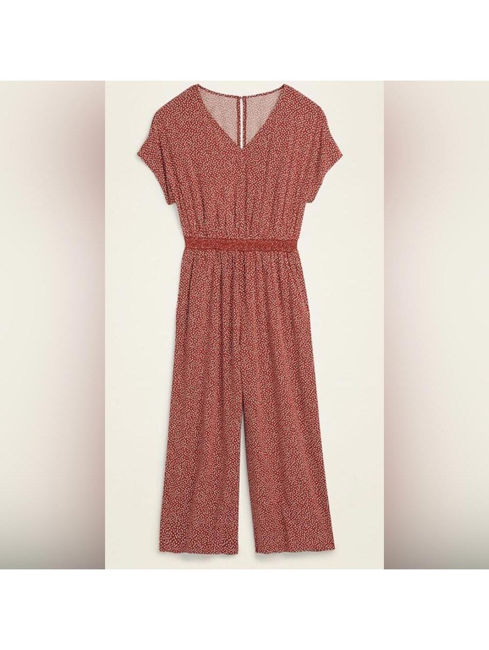 ***SOLD**Old Navy Waist-Defined Soft-Woven V-Neck Jumpsuit
